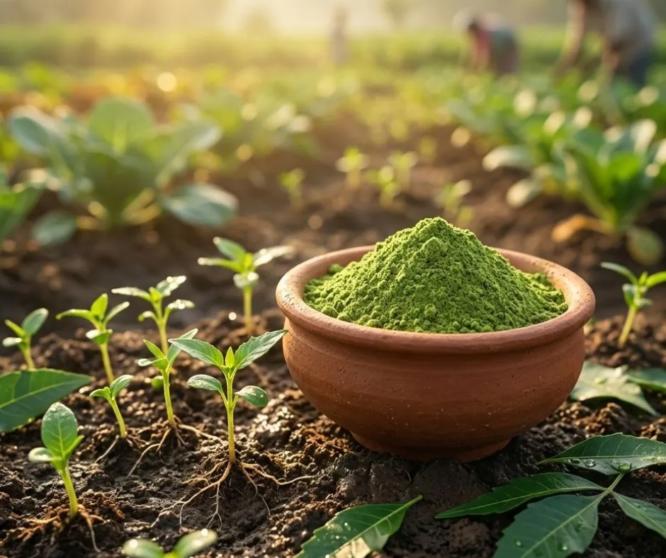 Blog post illustration for Neem Leaf Powder Benefits and Usage for Organic Farming